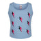 Pink & Black Bolts Rib Tank - Denny's