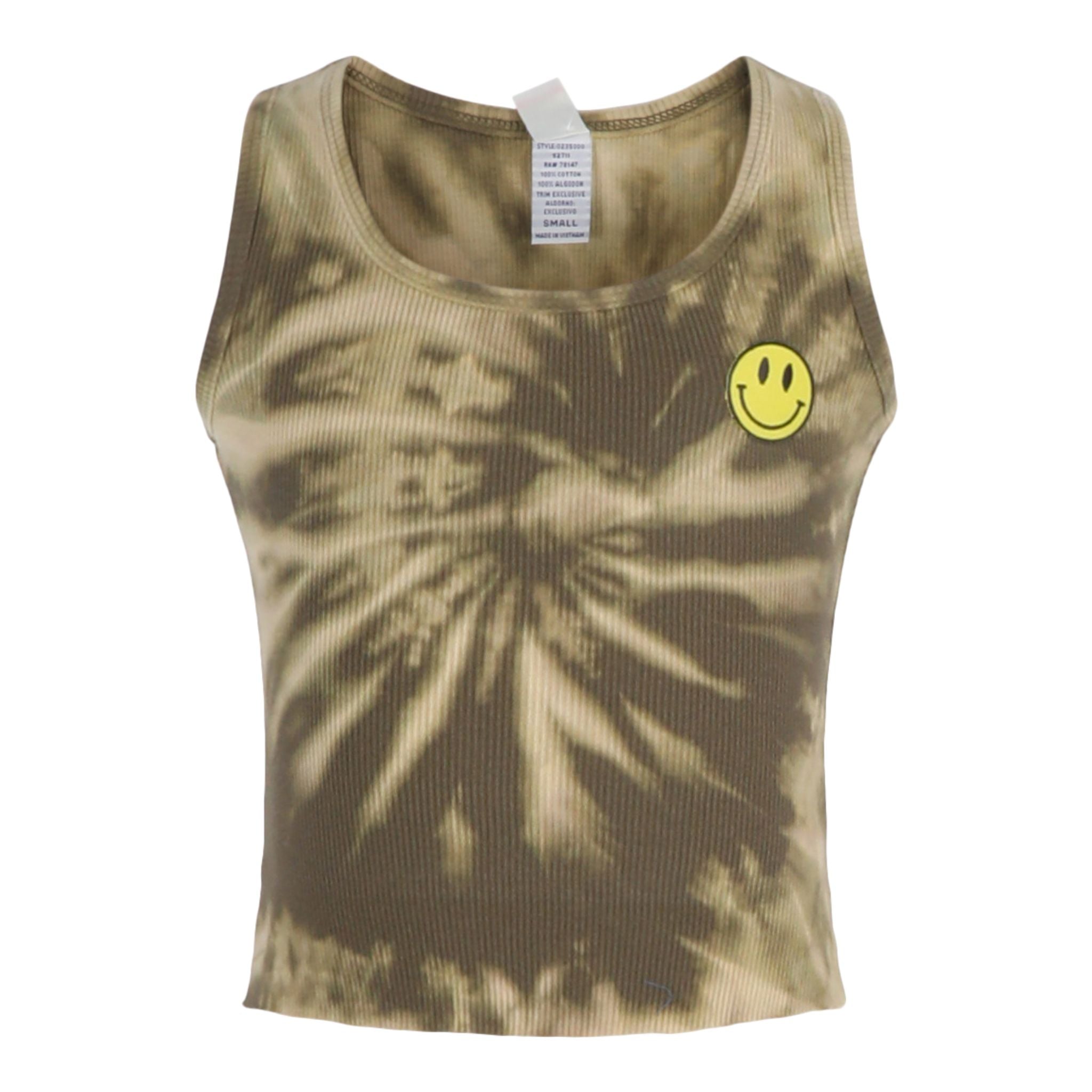Yellow Smiley Bleach Tank - Denny's
