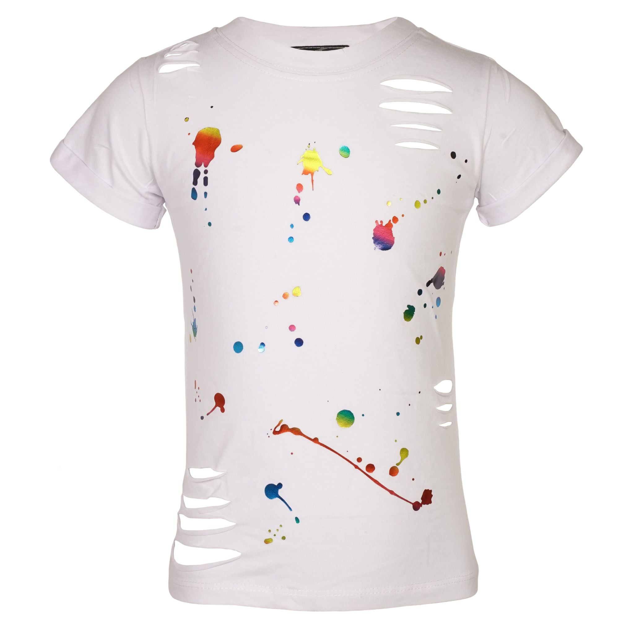 Splatter Foil Cut Short Sleeve Tee - Denny's