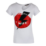 Short Sleeve with Lips & Lightning Bolt - Denny's
