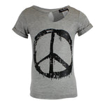 Short Sleeve Tee with Black Peace - Denny's