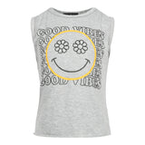 Good Vibes Smiley Muscle Tee - Denny's