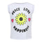 Peace Love Happiness Muscle Tee - Denny's