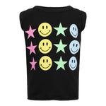Pastel Smiles & Stars Muscle Tee - Denny's