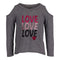 Long Sleeve Cold Shoulder with Love Love Love - Denny's