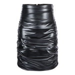 Sasha Cinch Pleather Skirt - Denny's