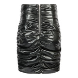 Sasha Cinch Pleather Skirt - Denny's