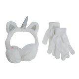 Unicorn Faux Fur Earsmuff & Glove Set - Denny's