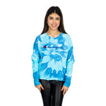 Blue Spiral Tie Dye Distressed Sweatshirt - Denny's