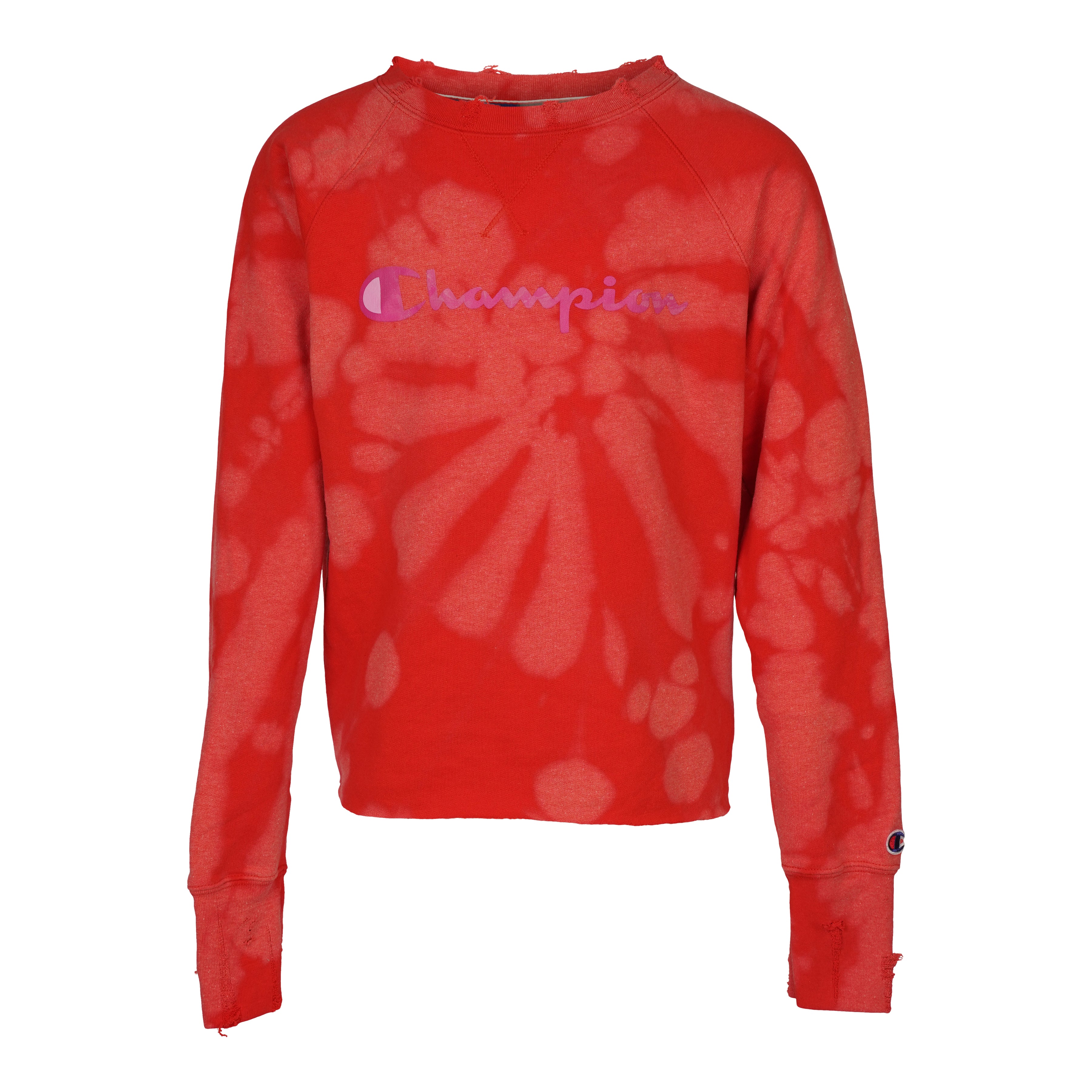 Distressed Bleached Cropped Sweatshirt - Denny's