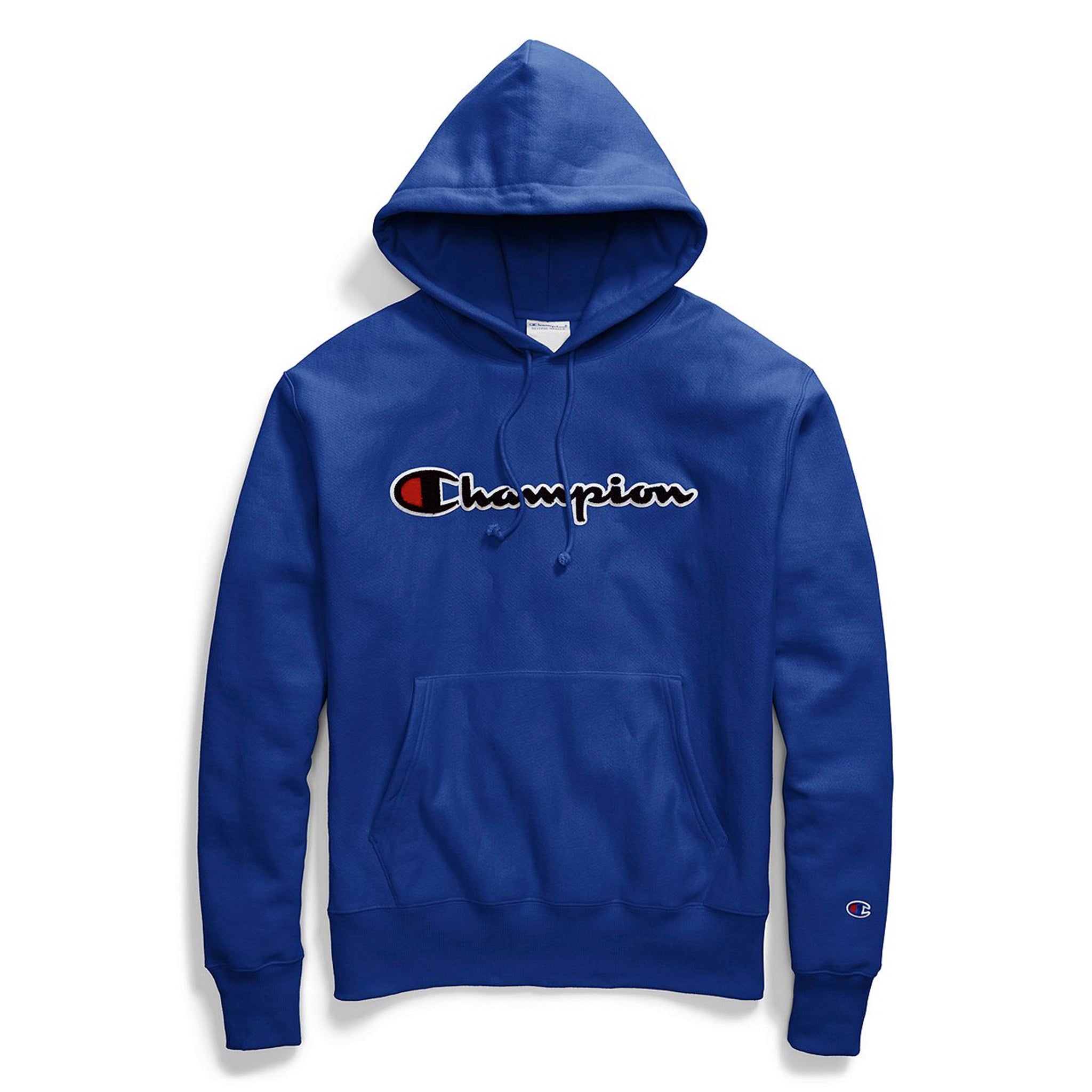 Reverse Weave Chenille Script Hoodie - Denny's
