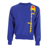 Reverse Weave Oversized Flock Script Crew - Denny's