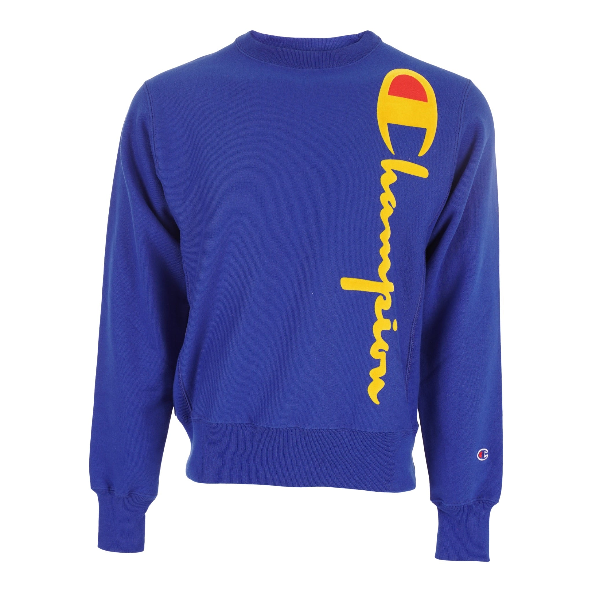 Reverse Weave Oversized Flock Script Crew - Denny's