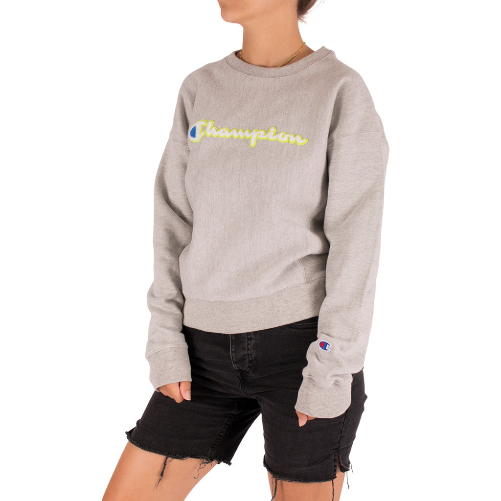 Reverse Weave Crew with Chenille Script Logo - Denny's