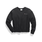 Reverse Weave Embroidered  Script Crew - Denny's