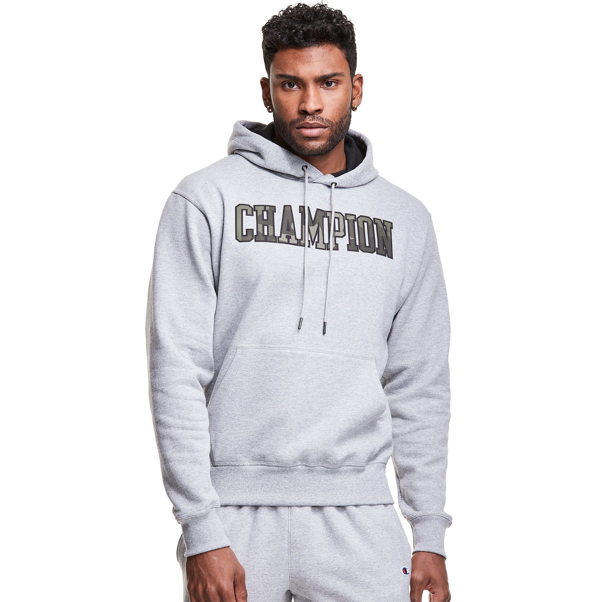 Camo Applique Powerblend Hoodie - Denny's
