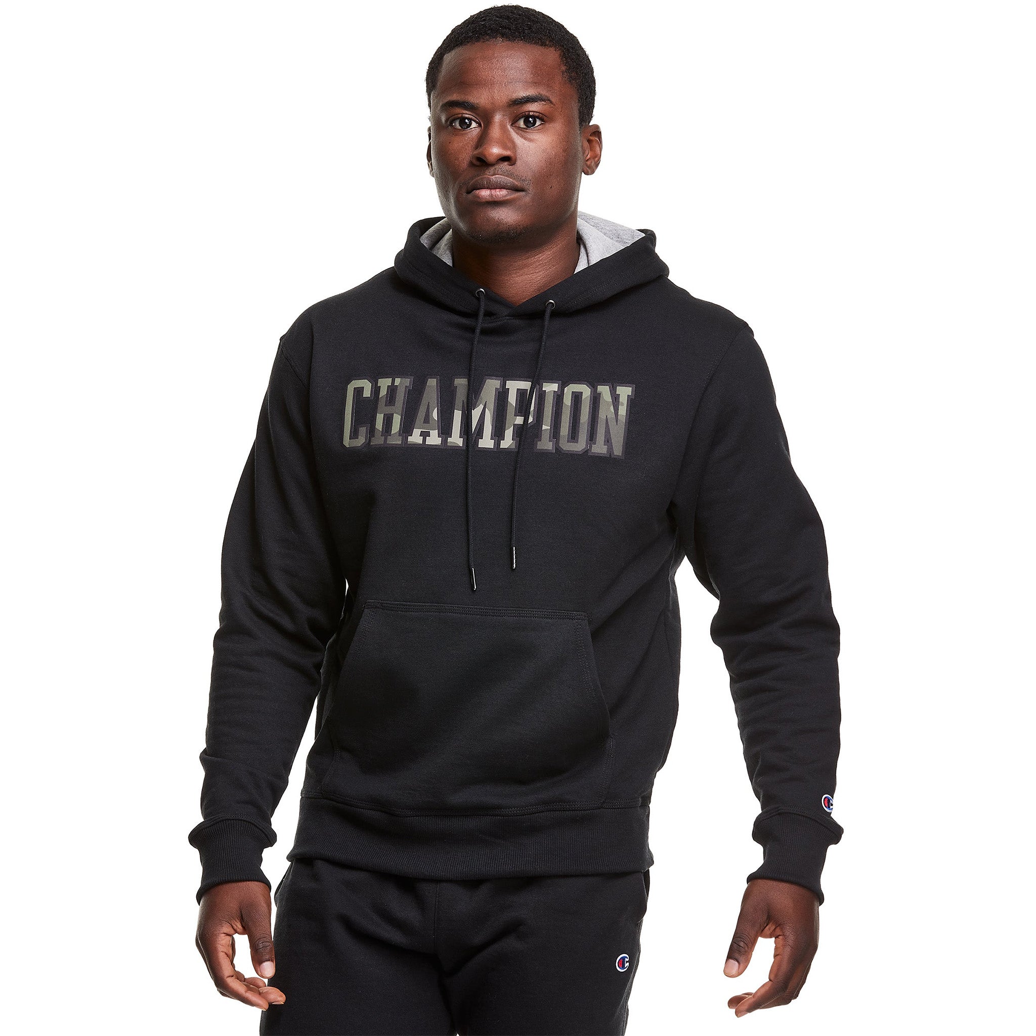 Camo Applique Powerblend Hoodie - Denny's