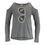Long Sleeve Cold Shoulder with Bolt Sunglasses - Denny's