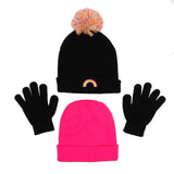 3pc Rainbow & Solid 2pk Hat & Glove Set - Denny's