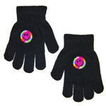 Pink Glitter Smiley Gloves - Denny's
