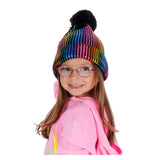 Pom Rainbow Sequin Hat and Glove Set - Denny's