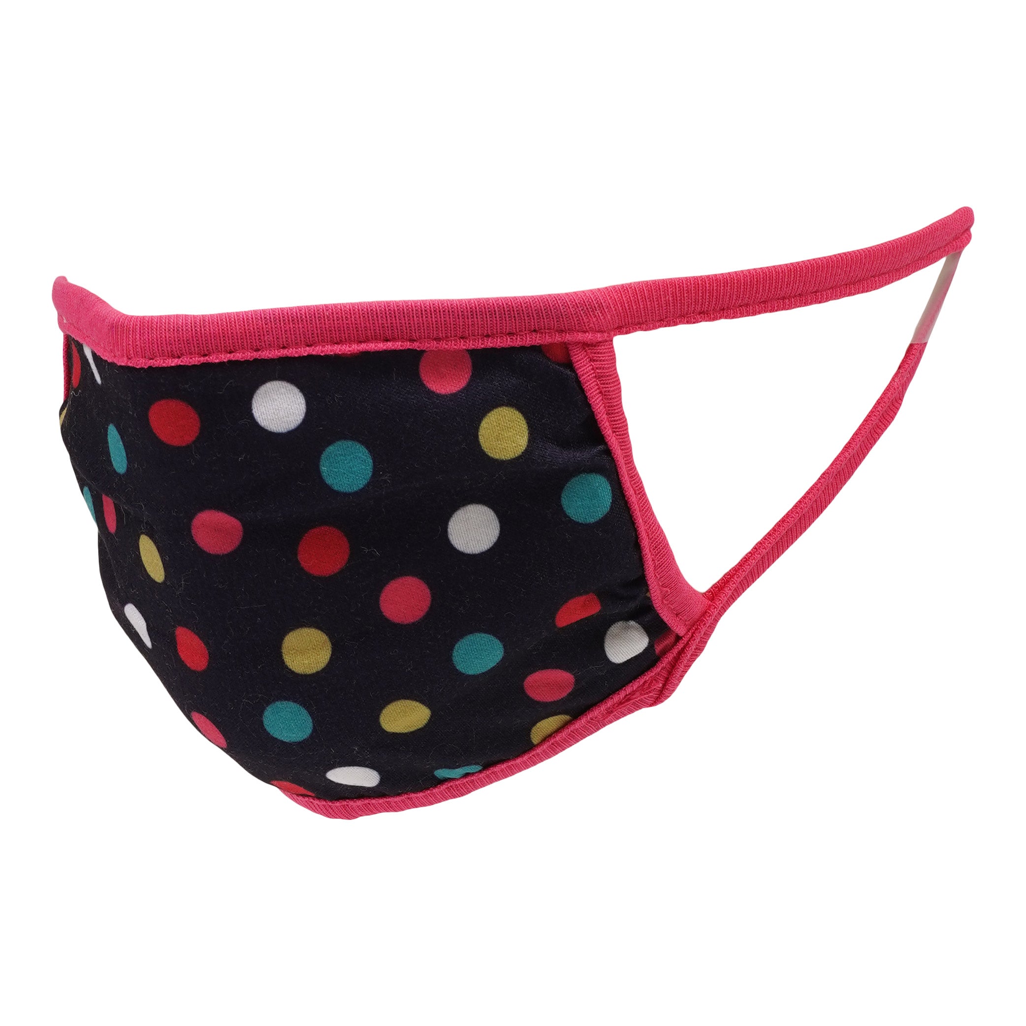 Girls 5 Pack Face Mask Red Heart Assorted Prints - Denny's