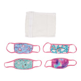 Girls 5pk Face Mask Rainbow T/D - Denny's