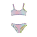 Tie Dye Sporty Rainbow Embroidery Bikini - Denny's