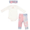 Pink & Blue Tie Dye 3pc Onesie Set - Denny's