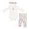 3pc Lavendar Multi Tie Dye Waffle Onsie Set - Denny's