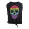 Knot Front Muscle Tank with Ombre Heart Skull - Denny's