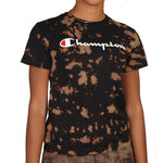 Short Sleeve Black Crush Tie Dye Crew - Denny's
