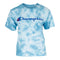Short Sleeve Tie Dye Crush Crop Crew with Logo - Denny's
