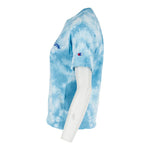 Short Sleeve Tie Dye Crush Crop Crew with Logo - Denny's
