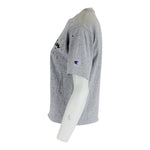 Short Sleeve Cropped Logo Tee with Paint Splatter - Denny's
