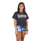 Short Sleeve Ripped Crop Logo Tee - Denny's
