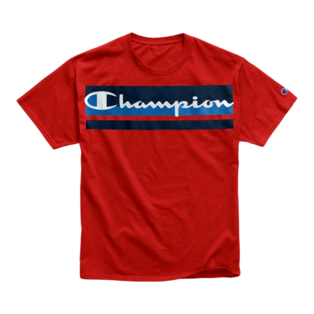 Logo with Stripes Tee - Denny's