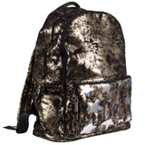 Star Print On Pocket Metallic Shimmer Backpack - Denny's