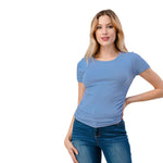 Ruched Side Ribbed Top - Denny's