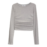 Ruched Side Ribbed Top - Denny's