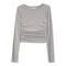 Ruched Side Ribbed Top - Denny's