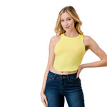 Ribbed Raw Edge Tank Top - Denny's
