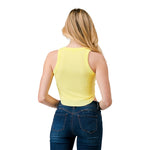 Ribbed Raw Edge Tank Top - Denny's