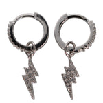 Hanging Lightning Bolt Earring in Silver - Denny's