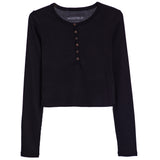 Hannah Ribbed Henley - Denny's