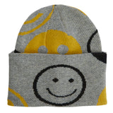 Gold & Black Smiley Knit Hat - Denny's