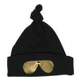 Black Hat Gold Sunglasses - Denny's