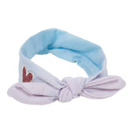 Pink & Aqua Tie Dye Headband with Glitter Hearts - Denny's