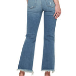 Frayed Step Hem Crop Flare - Denny's