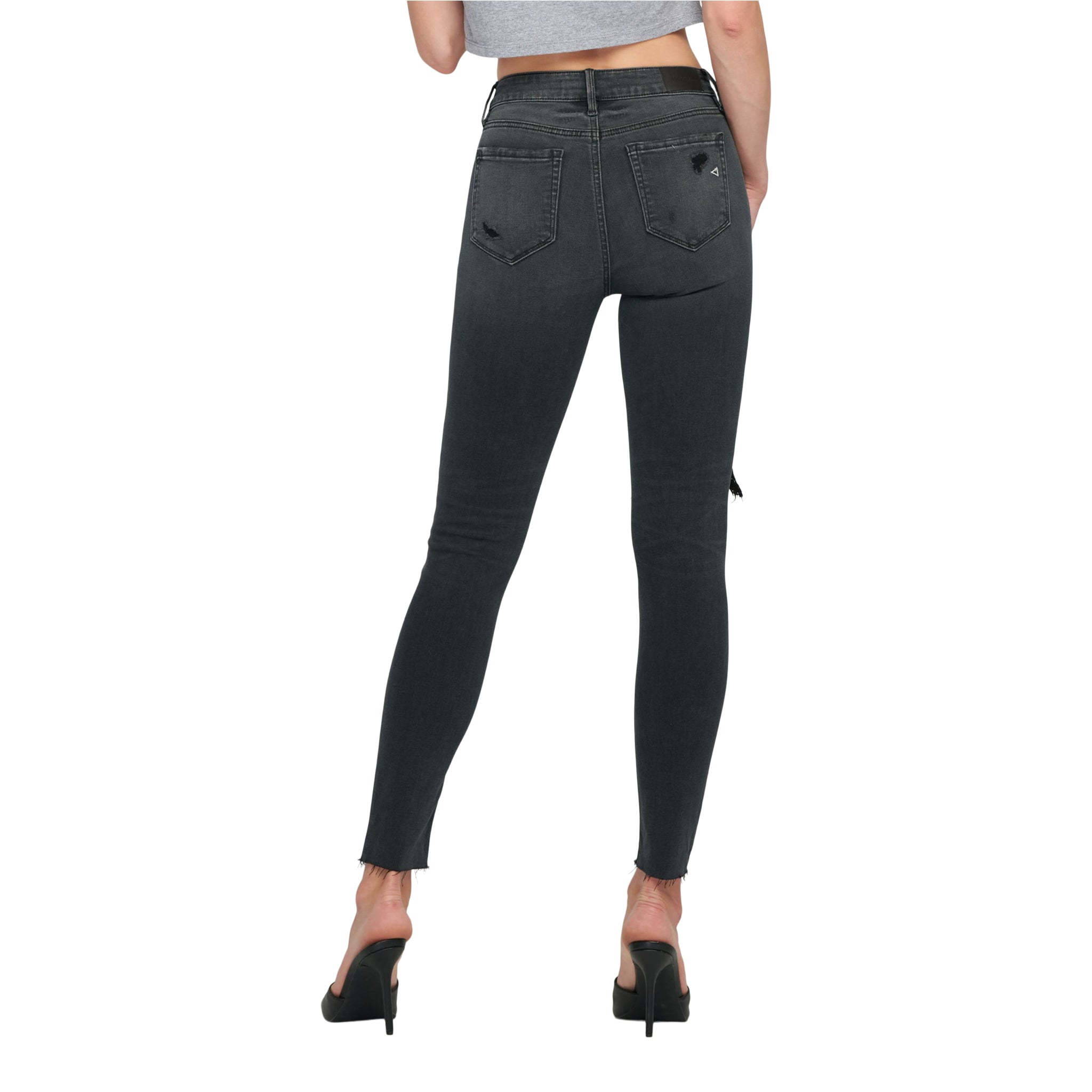 Amelia Mid Rise Raw Hem Skinny Jean - Denny's